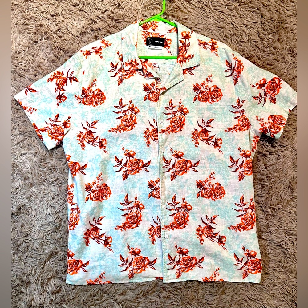Original Use Men’s causal bottom down (XL) floral